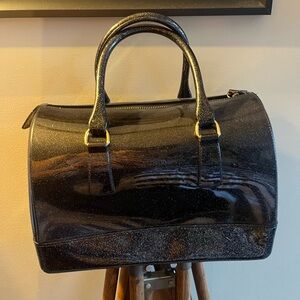 Black Glitter Jelly Bag